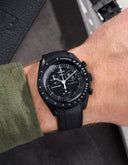 Curved Vertech Rubber Strap - Black - OM Luxury