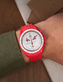 Curved Rubber Strap - Red - OM Luxury